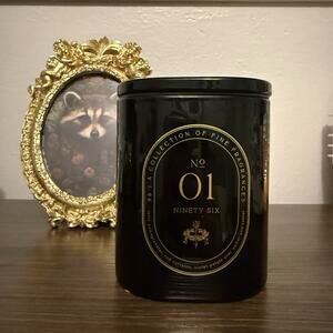 Ninety One No 01 Candle 10.1 Oz Black Glass Jar 2 Wick DW Home Luxury Candle